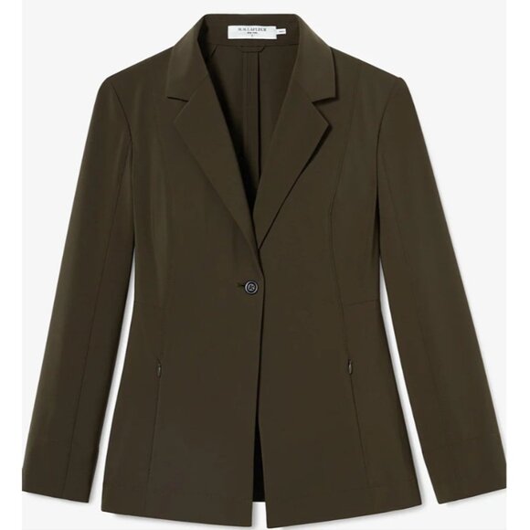 MM LaFleur Suit The Moreland Travel Blazer & Colby Pants in Olive Size 0/0P - Picture 5 of 15